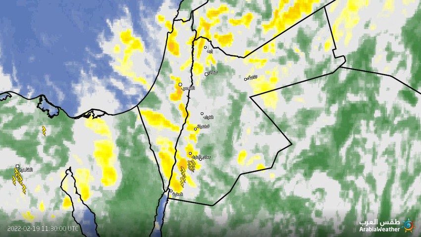 Jordan - Update at 2:00 pm | Snow fell on parts of the peaks of Shara and the start of limited accumulations