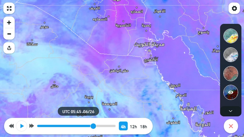 السعودية - تحديث 10:25 صباحاً | موجة غبار تؤثر على حفر الباطن والرؤية الأفقية تنخفض لـ 600م