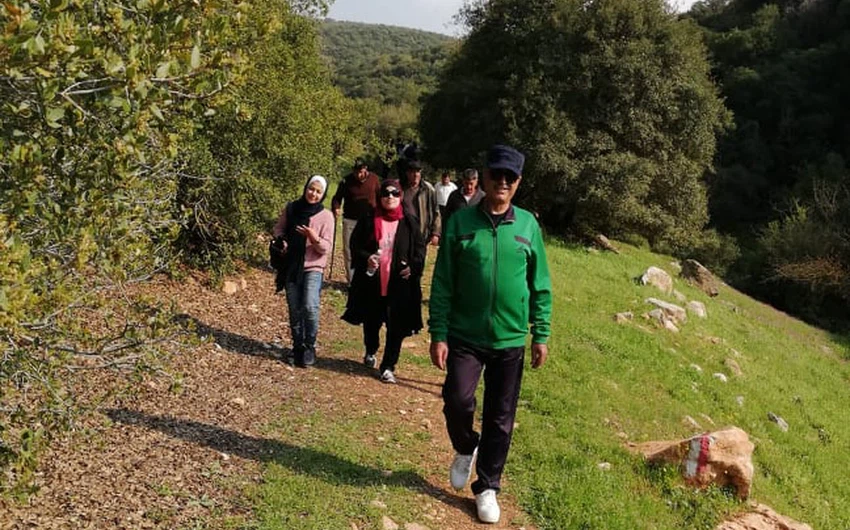 جمعية التنمية للإنسان والبيئة الأردنية تنظم مسيرا بيئيا في أدغال غابة برقش في أعالي جرود لواء الكورة .