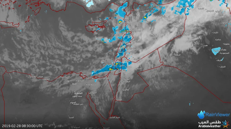 دخول المملكة ضمن ذروة تأثير المُنخفض الجوي دخول المملكة ضمن ذروة تأثير المُنخفض الجوي