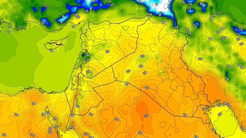 العراق | ارتفاع على درجات الحرارة الأربعاء وفرصة لزخات محلية عشوائية من الأمطار   
