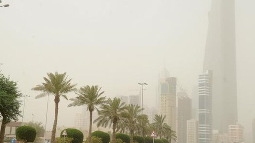 الكويت | انخفاض على درجات الحرارة المُقاسة الاثنين ورياح نشطة مُحملة بالغُبار     