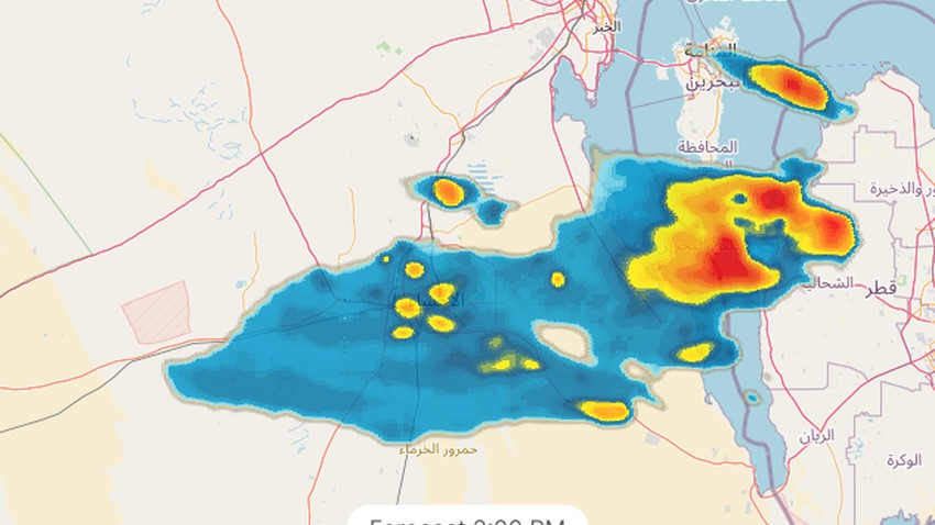 Al Ahsa | Thunderstorms and chances of rain for the next few hours
