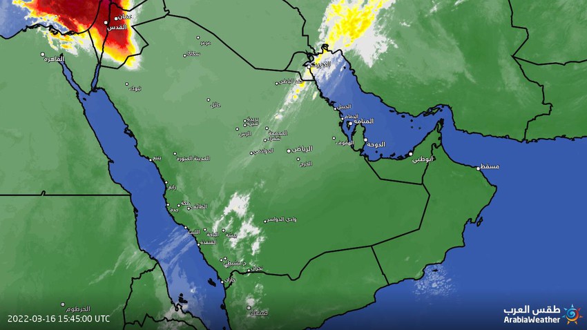 السعودية | استمرار الطقس المُغبر على أجزاء من المنطقة الشرقية خلال الساعات القادمة