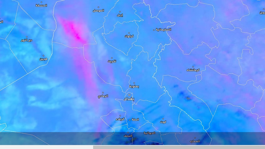 العراق - تحديث الساعة 1:10 بعد الظهر | موجة غبارية تتشكل في المناطق الجنوبية الغربية من الموصل الان 