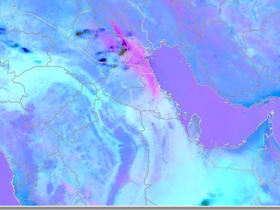 Important: A heavy dust storm is affecting Kuwait, and there is a warning of a significant decrease in horizontal visibility.