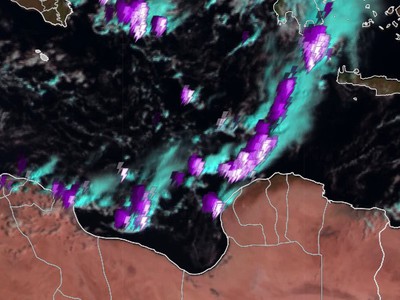 Un front d'air froid traverse le nord de la Libye, apportant des orages et une baisse des températures.