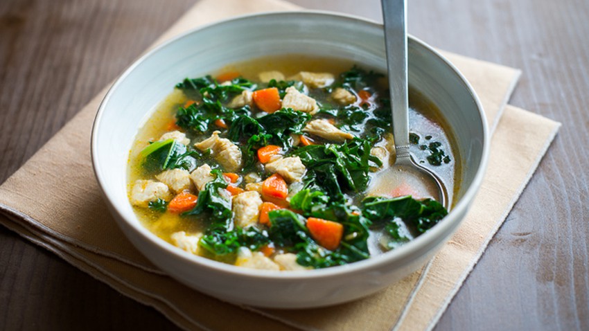 Ramadan soups | Chicken spinach soup