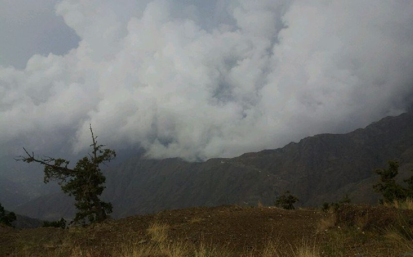 بالصور تساقط الأمطار والبرد على منطقة السودة بأبها ظهر أمس طقس العرب طقس العرب