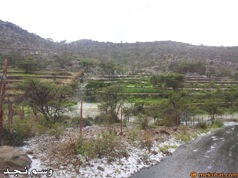 بالصور أمطار وب ر د على منطقة السودة في أبها عصر أمس طقس العرب