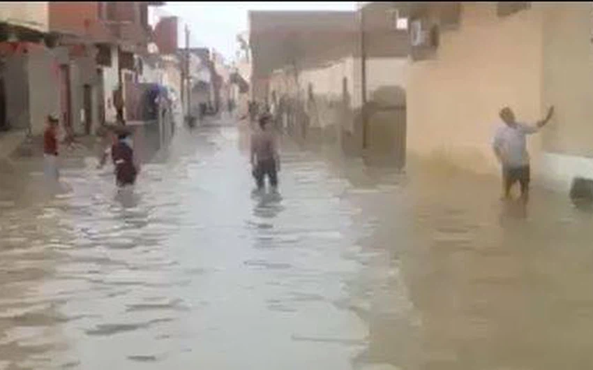 بالصور: أمطار طوفانية في جنوب تونس 