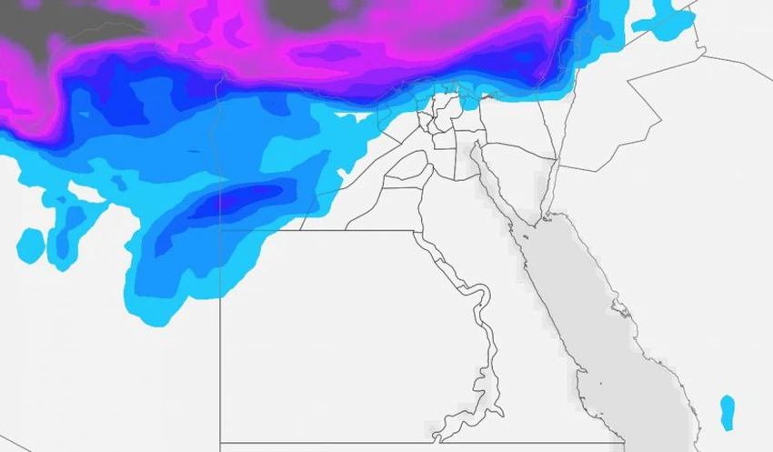 Cumulative rain until Thursday