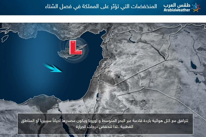 المنخفضات الجوية في فصل الشتاء