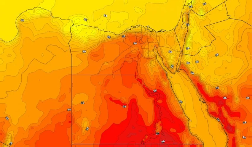 درجات الحرارة العظمى المتوقعة الأثنين 21-10-2019