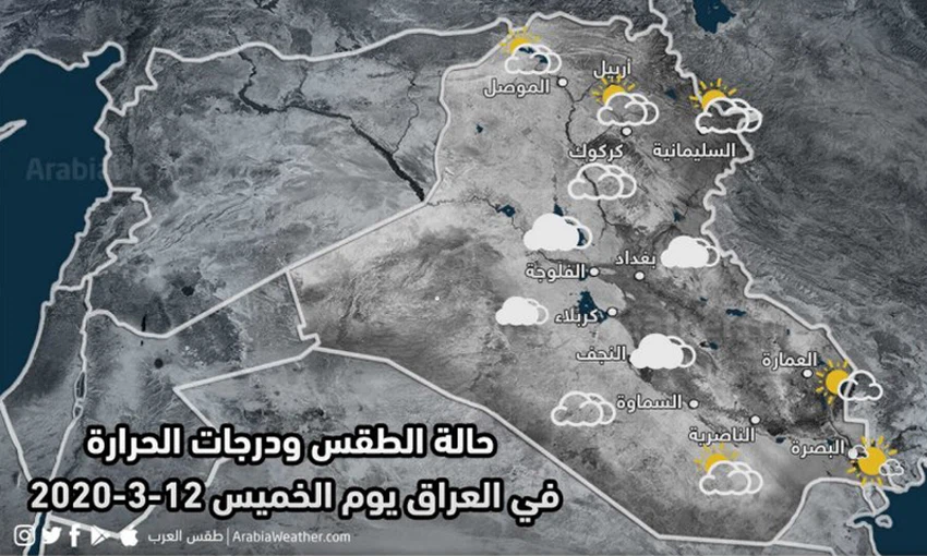 درجات الحرارة في العراق