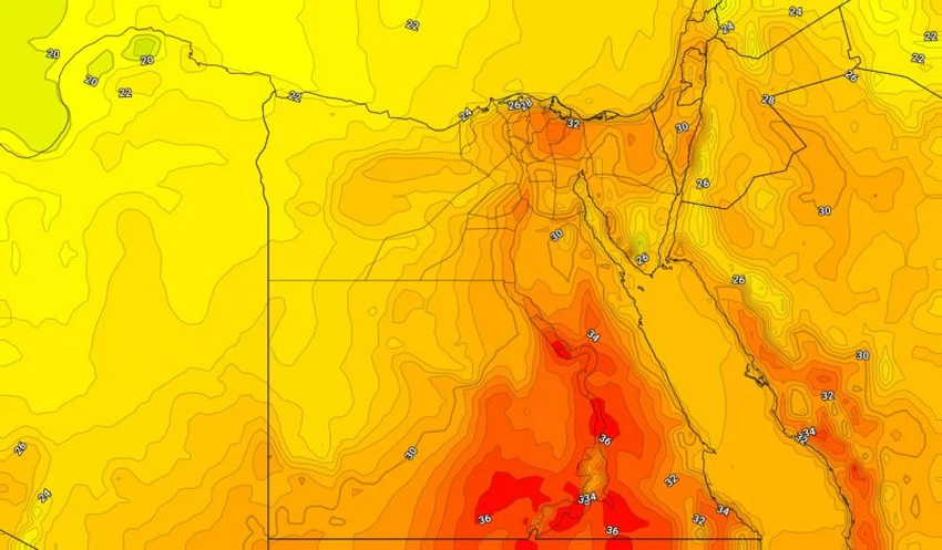 درجات الحرارة يوم الخميس 14-11-2019