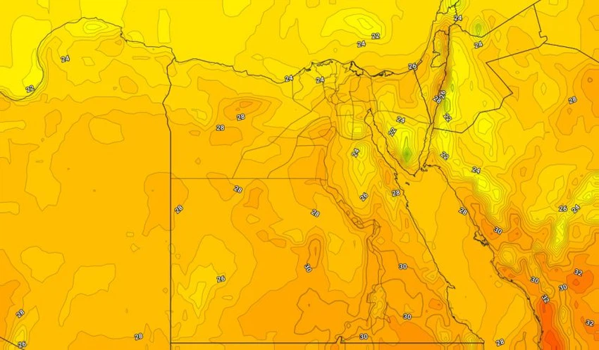 درجات الحرارة العظمى المتوقعة الجمعة 25-10-2019
