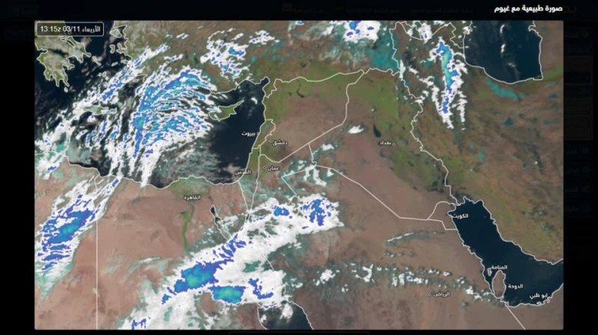 صورة الأقمار الاصطناعية اليوم الاربعاء على مصر