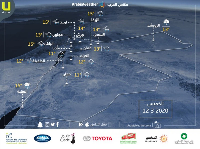 Jordan Weather forecast and temperatures for Thursday 12/3/2020