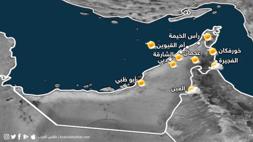 The weather and forecast temperatures in the UAE for Friday 20/3/2020