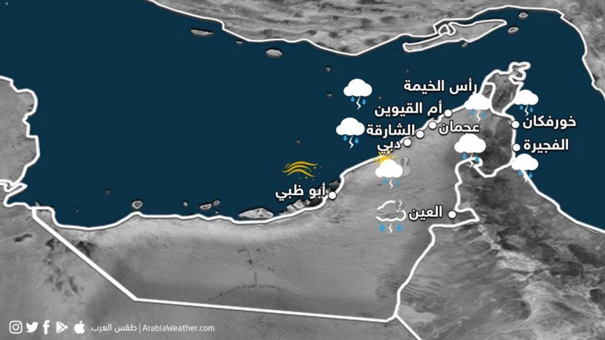 The weather and forecast temperatures in the UAE on Sunday 22/3/2020