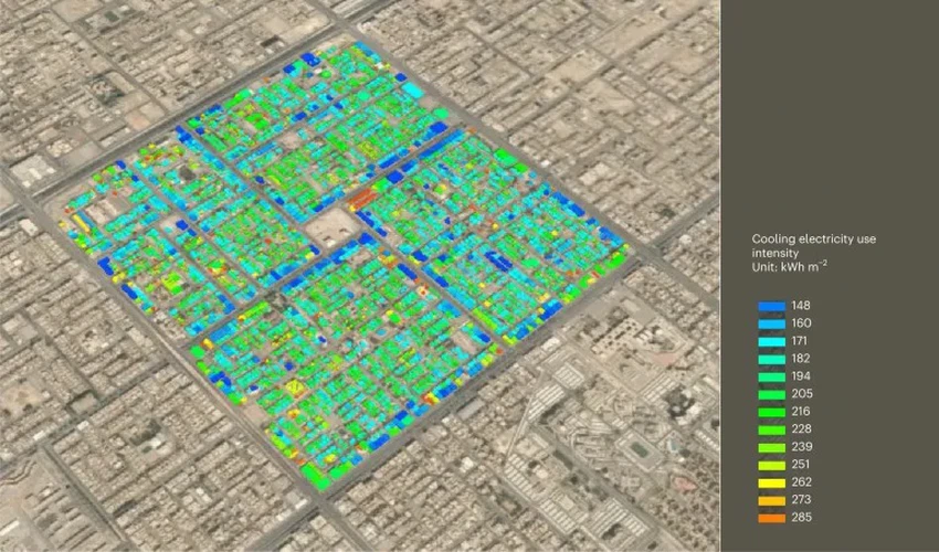 منطقة المصيف بالرياض حيث قيّم الباحثون أداء الطاقة في 3323 مبنى (نيتشر)