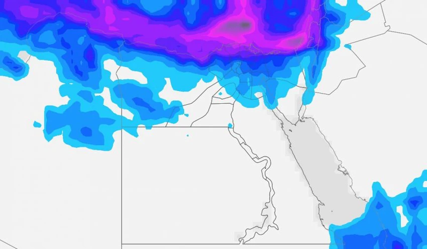 الأمطار الرعدية المتوقعة خلال الاربعاء والخميس